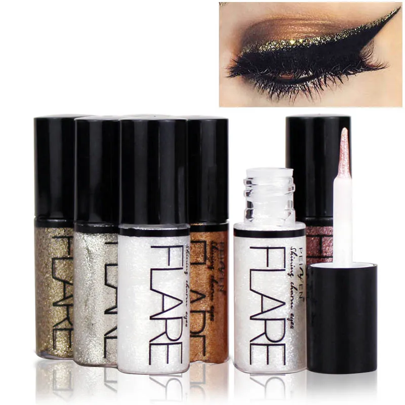 

Makeup Waterproof Shiny Glitter Liquid Eyeliner Pencils Long Lasting Pigments Gold White Color Metallic Shimmer Eye Liner Pen