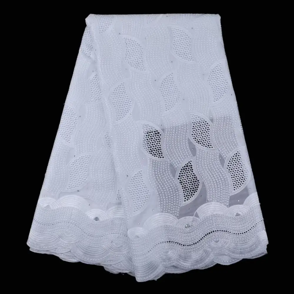 Белый высокое качество швейцарская вуаль кружева 2018 африканских Voile швейцарской кружевной ткани в африканском стиле швейцарский хлопок