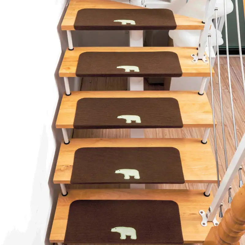 5 шт. светящиеся лестницы коврики самоклеящиеся для лестницы и пола ковры домашний офис наклейка на лестницу Нескользящие лестницы-ступени коврики - Цвет: 9