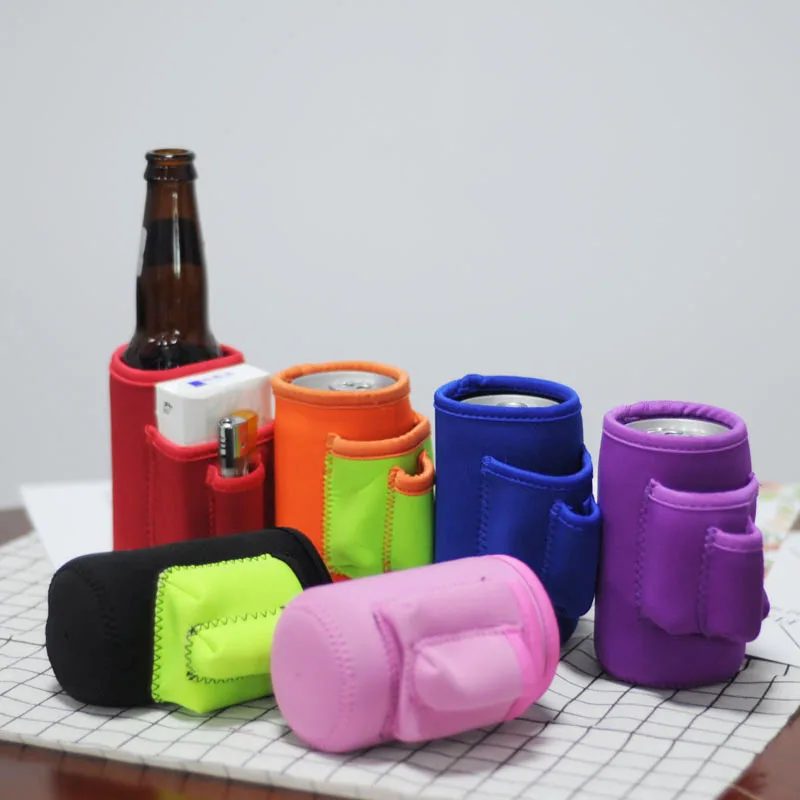 

Solid Color Beer Cover Combo Neoprene Beer Sleeves ,Wholesale Pink Ice Cooler Cover Set In 6 Colors DOMIL-1010611