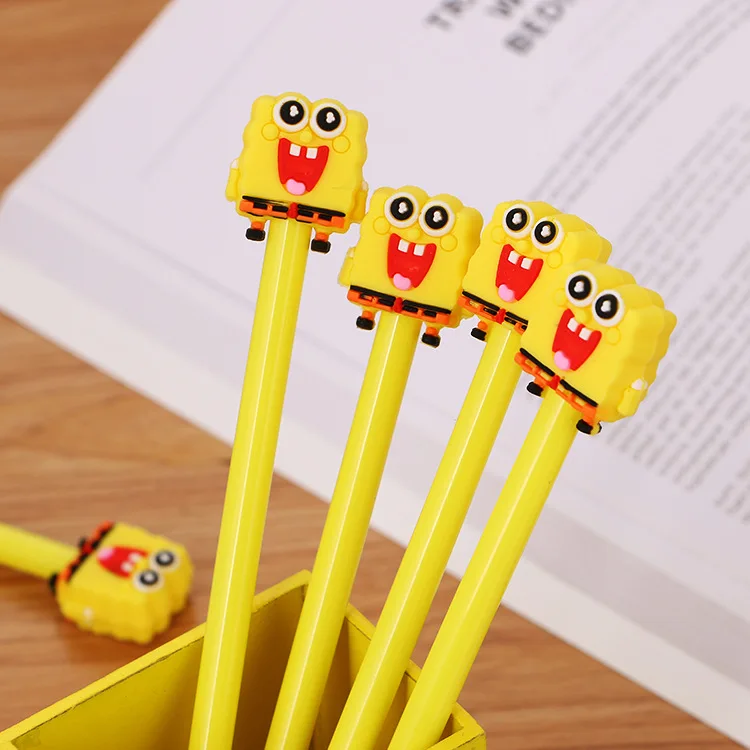 

SpongeBob Gel Pen Cute 0.5 mm black ink Signature Pen School Office writing Supplies Promotional Gift