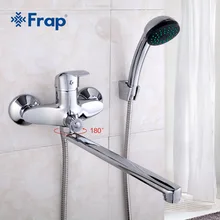 FRAP un conjunto de salida de 30cm de longitud cuerpo de latón girado Grifo de ducha de baño cuatro opciones de manija grifo de bañera mezclador de agua de baño