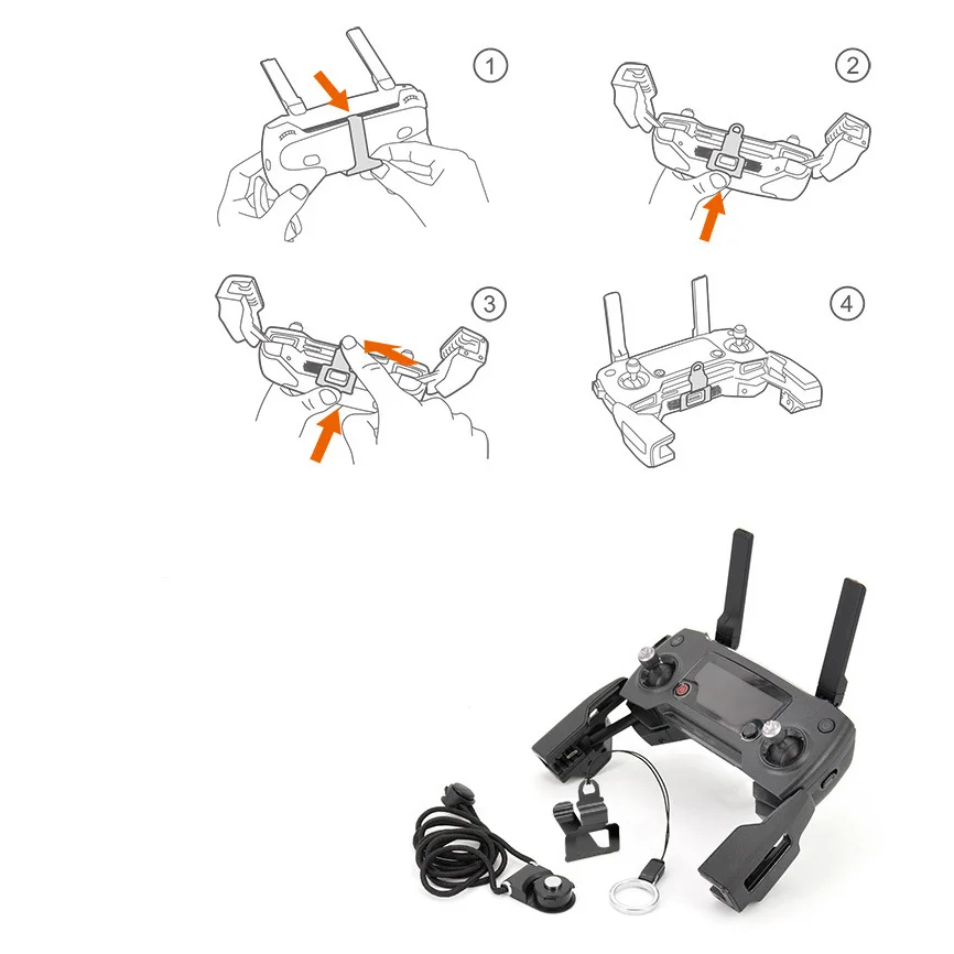 PGYTECH DJI MAVIC Pro контрольные подвесные ремни с регулируемой пряжкой шейный ремешок для DJI Mavic Pro Дрон пульт дистанционного управления