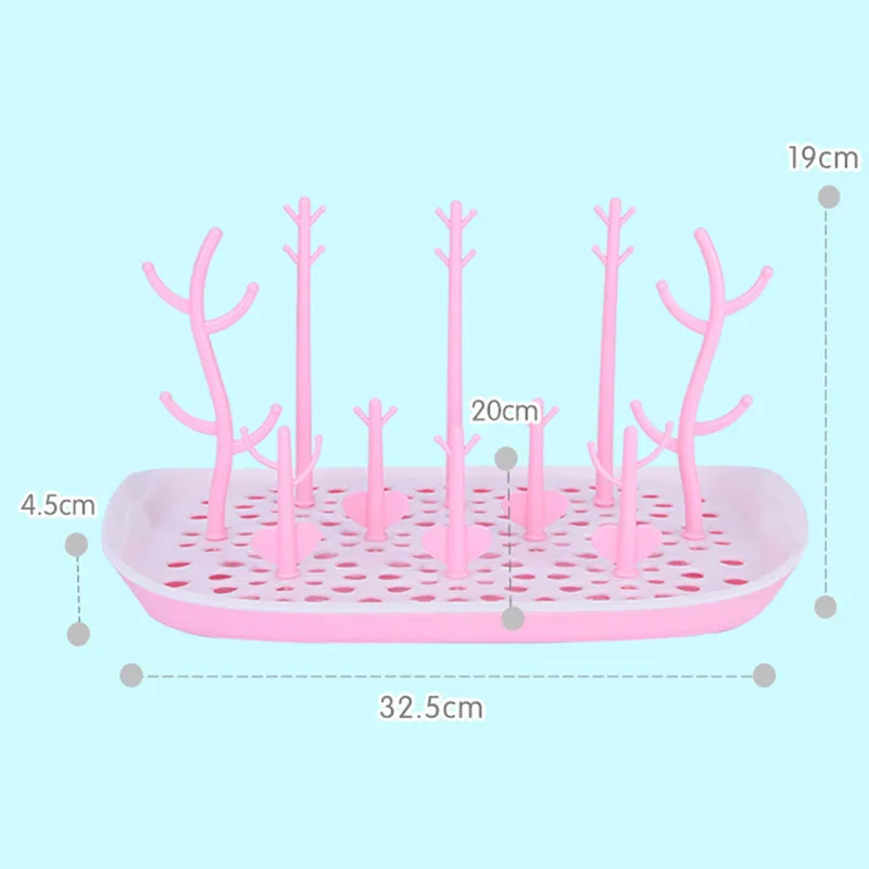 Organizer Baby Bottle Drying Rack Tree Shape Cleaning Dryer Drainer Detachable Useful Infant Milk Cup Nipple Pacifier Holder