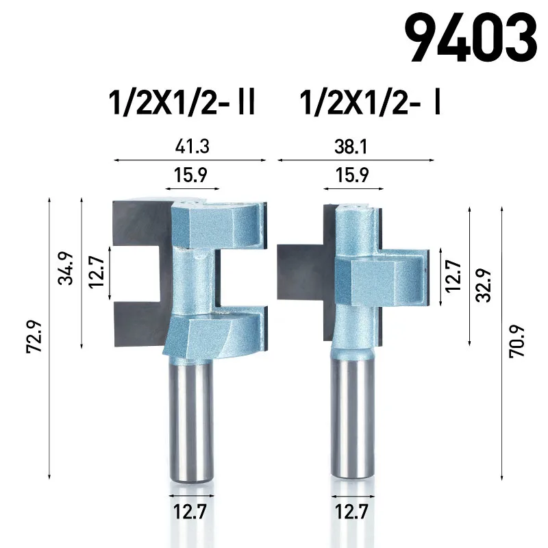 HUHAO 1 шт. 1/" хвостовик фрезы для дерева деревообрабатывающий инструмент полукруглый врезной нож для вышивки пола T-mortis CNC Cutter - Длина режущей кромки: 9403
