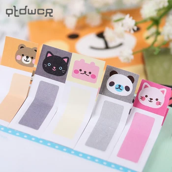 

1PC Cute Animal Sticker Multiuse Bookmark Memo Flags Index Pad Tab A6 Sticky Notes Stationery School Office Supplies