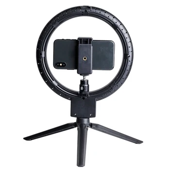 

7 inch Photography Ring lamp LED Selfie Ring Light for YouTube Video Live Makeup Camera Light With Phone Holder USB Plug Tripod