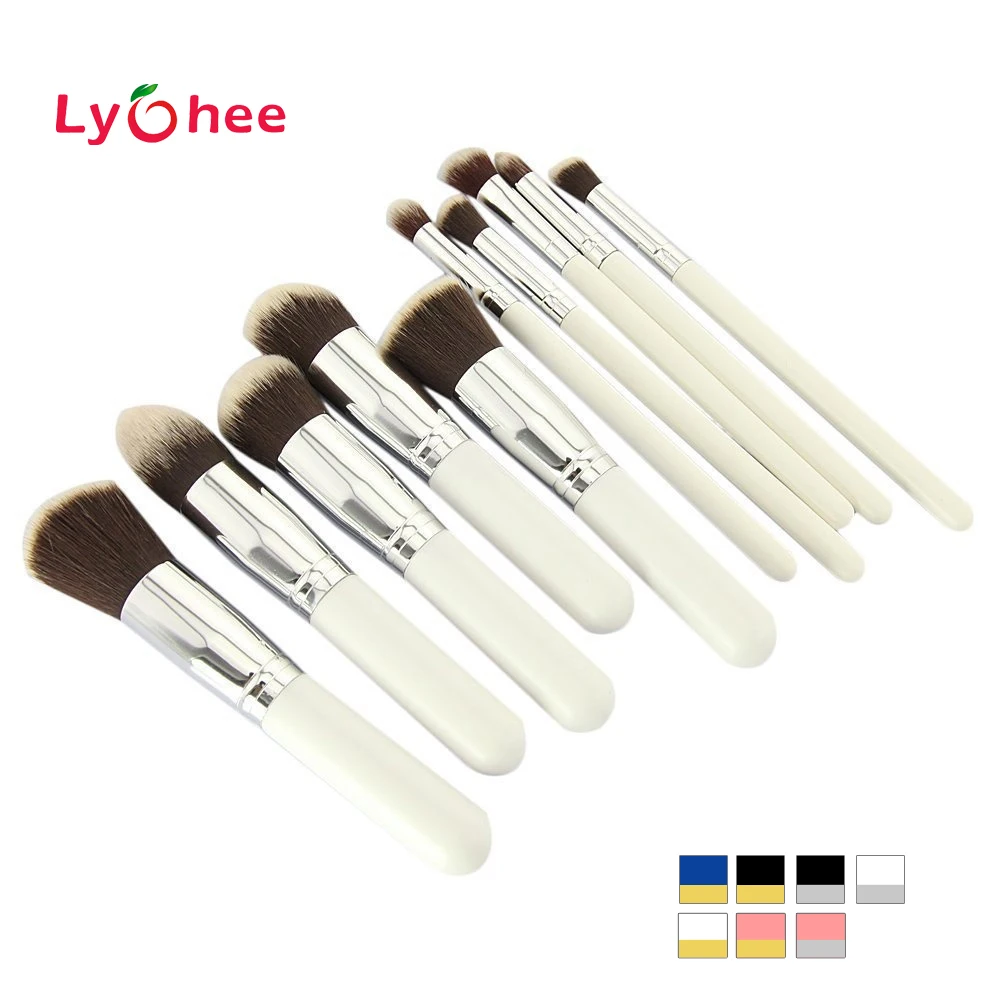 10 pcs Professional Makeup Brush Set Maquiagem Beauty Foundation Powder Eyeshadow Cosmetics Make Up Brushes Kabuki Brush Tool