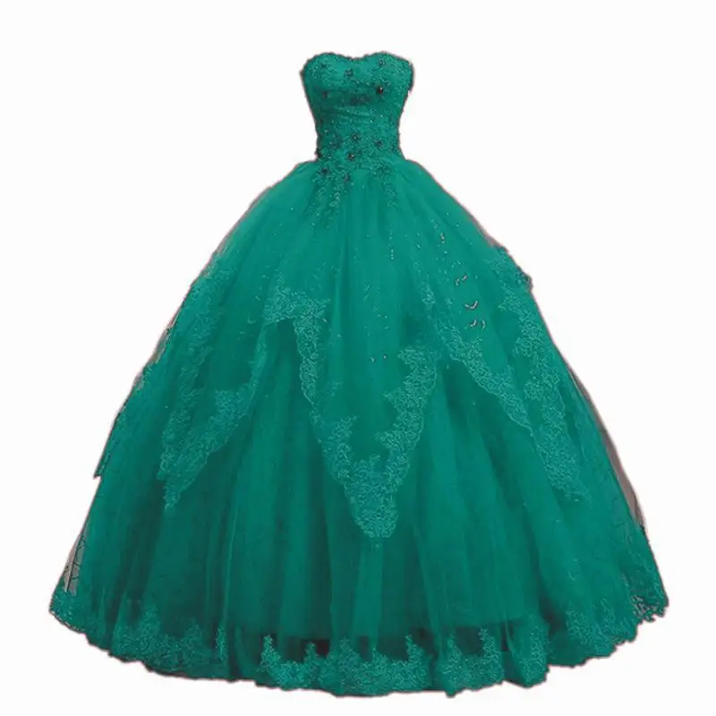 Красивый Кружевной Тюль Пышные Платья 2019 vestidos de 15 anos бальное платье Аппликации со стразами сзади кружево Выпускной настоящая фотография