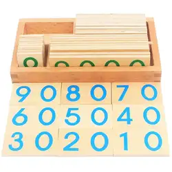 Детский деревянный Монтессори с цифрами 1-9000 карточные игрушки для студентов, обучающих маленький размер, дошкольное образование