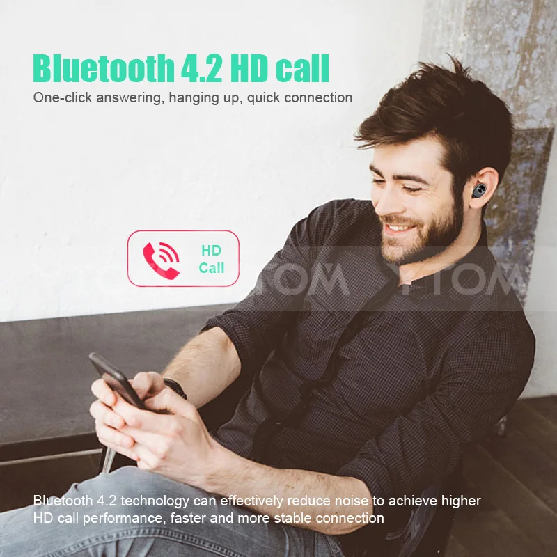 Беспроводные наушники YTOM Mini True TWS Bluetooth EDR гарнитура для смартфона спортивные iphone