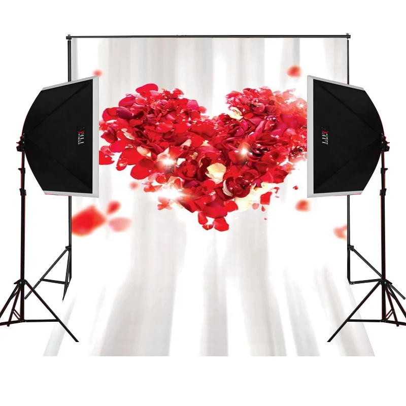Красный petalslove сердца живописные для детей фото камеры fotografica Studio винил