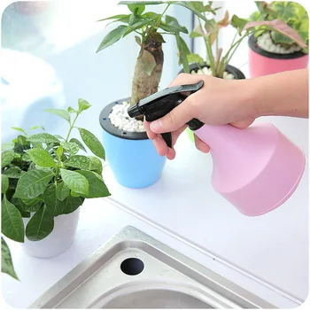 

Candy color household small water can flowers gardening watering can hand pressure type water pot spray indoors bottle