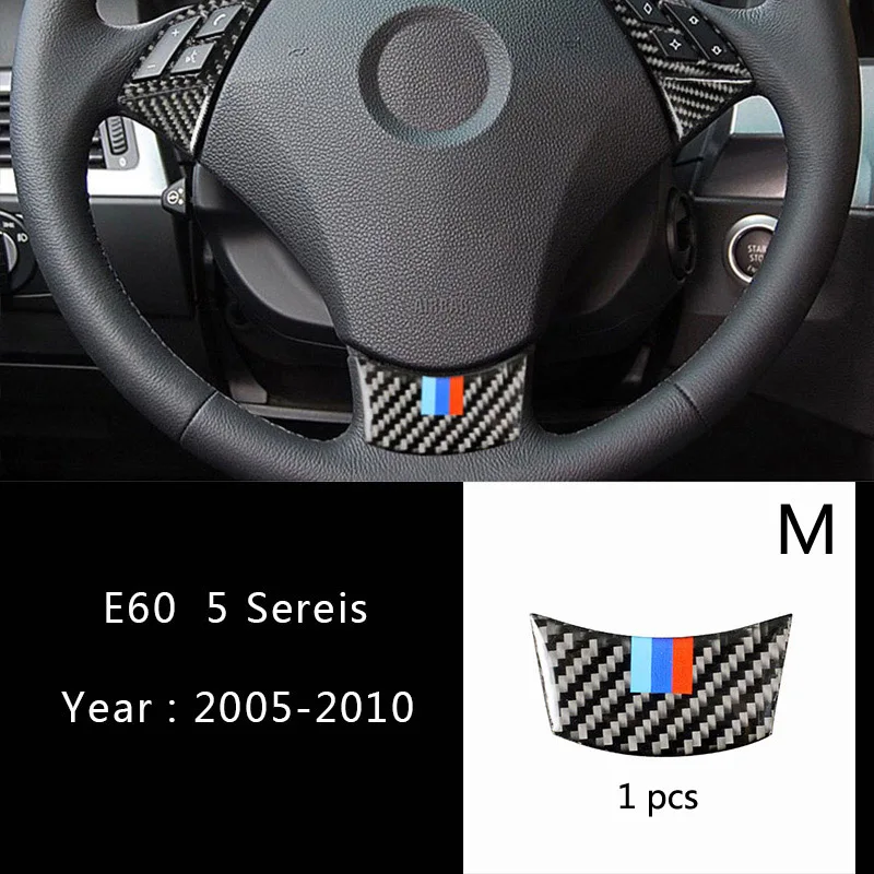 Углеродное волокно салона автомобиля переключения передач кондиционер CD панель двери подлокотник декоративные полоски крышка отделка наклейки для BMW 5 серии E60 - Название цвета: M Type