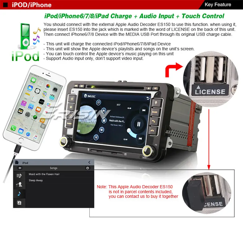 Flash Deal Erisin ES7148V 7" Car Stereo DVD Player GPS 3G DAB+ System for VW Jetta Golf Skoda Seat 17
