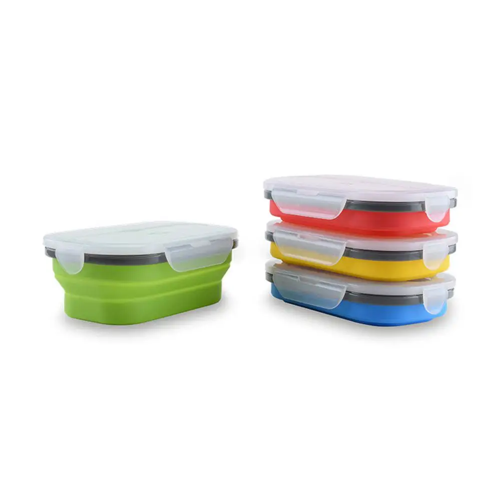 

Adeeing Silicone Folding Lunch Box Portable Bowl Food Container Tableware