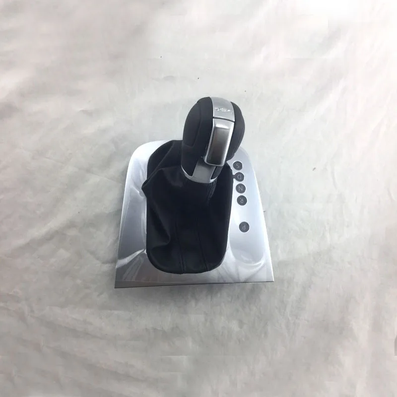 Leather Black Stitch AT DSG Gear Shift Knob Lever Cover Fit For Golf 6