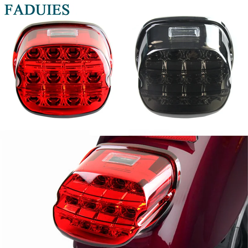 FADUIES Fat Boy FLSTF Night Train FXSTB Softail Sportster Road King Electra Glide Road Glide Motorcycle Led Brake tail light (6)