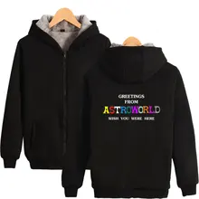 Kpop LUCKYFRIDAYF NewTravis Scotts ASTROWORLD Mornas do Inverno Das Mulheres/Homens Zipper Hoodies Impressão Camisola Ocasional Engrossar Roupas(China)