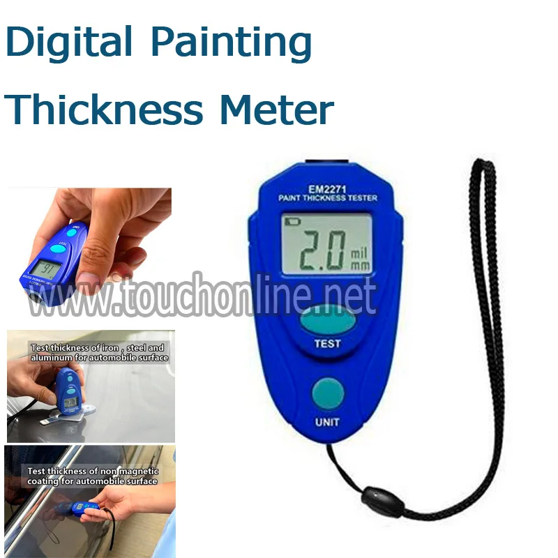 LCD Digital Painting Thickness Meter Car Coating Thickness Gauge Tester Measure