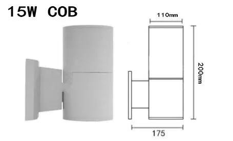 30 Вт 2 удара головки напольный светильник Настенный бра LED IP65 свет сада Ванная комната Освещение настенный светильник светодиодный до