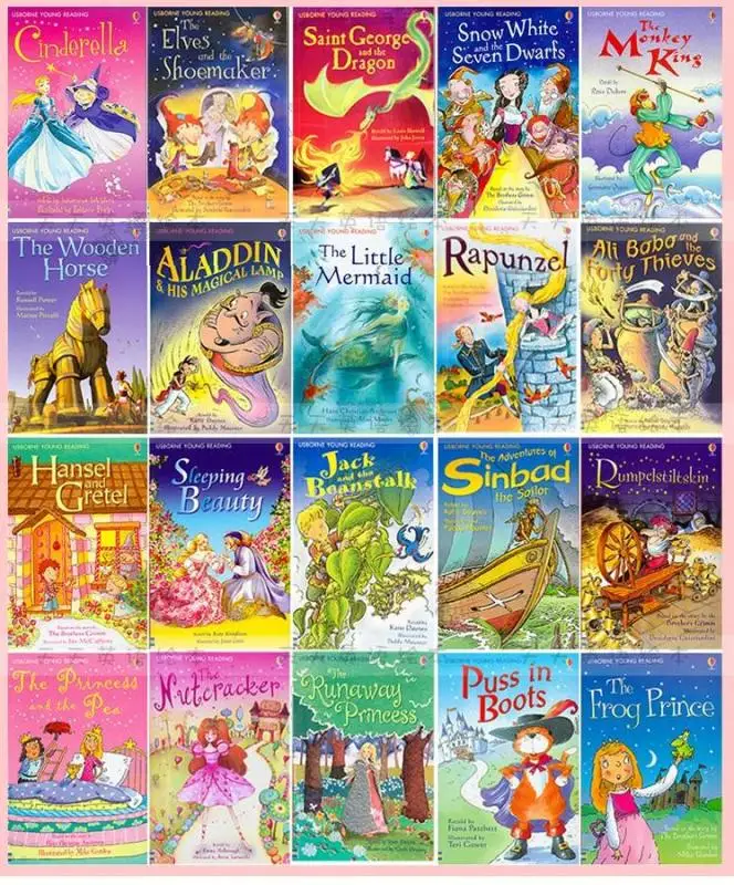 50 книг/набор Usborne My Second Reading Library Box set Learn английский Coloring Story Books для детей детские