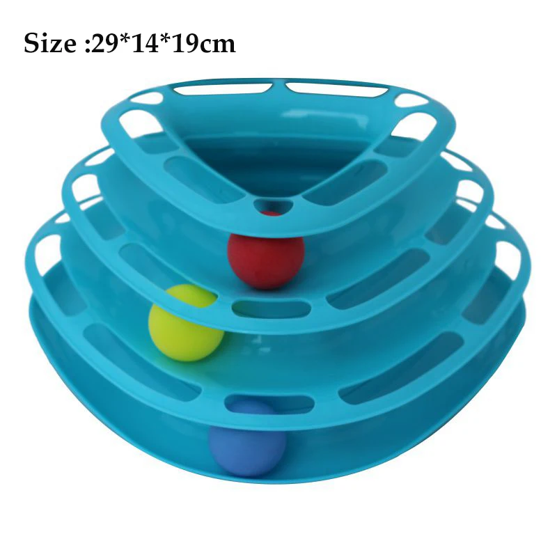 Кот Crazy диск с шариком Интерактивная развлекательная пластина игровой диск Trilaminar проигрыватель игрушка для кошек год забавные игрушки для животных - Цвет: Three layers