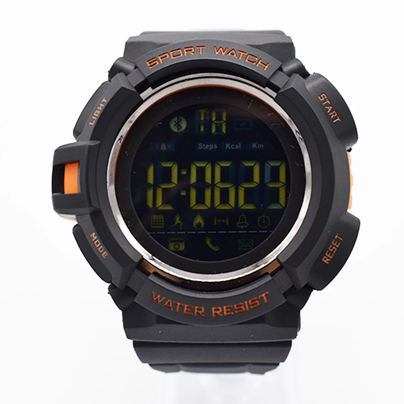 orange waterproof wrist digital watches for men digitais watch running