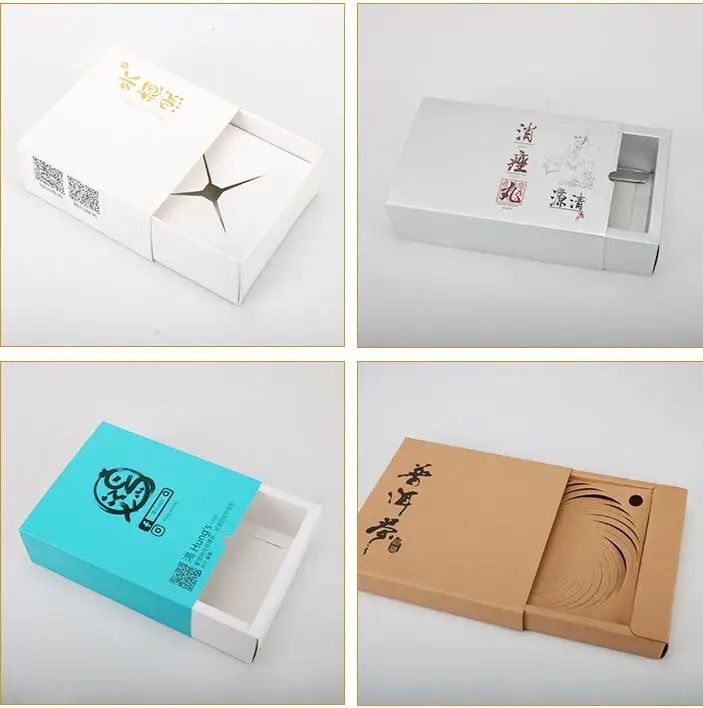 10 шт Черная упаковочная картонная коробка черная упаковка подарочная коробка крафт-бумага ящики коробки белые подарочные картонные коробки