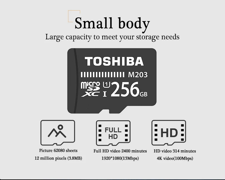 Toshiba micro sd 32 Гб 100 МБ/с./с класс 10 128 Гб карта памяти C10 256 Гб Память micro sd U1 4K 16 ГБ tf карта