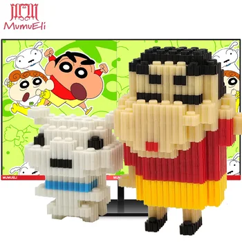

MUMUELI Crayon Shin-chan Nowara Shinnosuke 1000-1500 Pieces Anime Figure 3D Model Kit Blocks Jigsaw Kids Building Toys KL-YYX