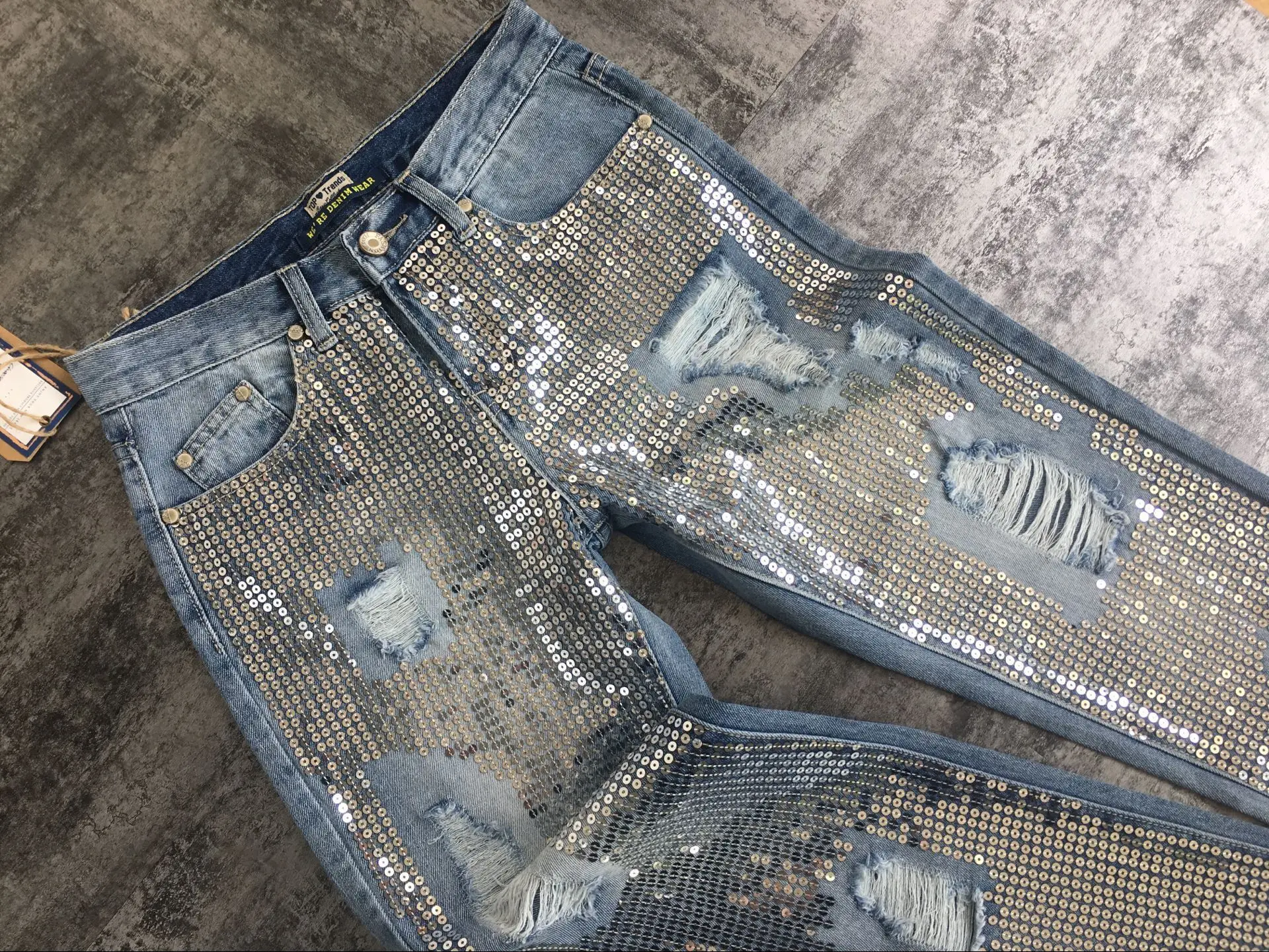 18 Fashion Hole jeans woman ripped jeans for women jeans Sequined mujer femme denim jean pants Scratched pantalones feminino 14 18 Fashion Hole jeans woman ripped jeans for women jeans Sequined mujer femme denim jean pants Scratched pantalones feminino 14