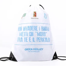 Новое поступление Оптом популярный дизайн на заказ переработанный полиэфирный нейлоновый мешок на шнурке