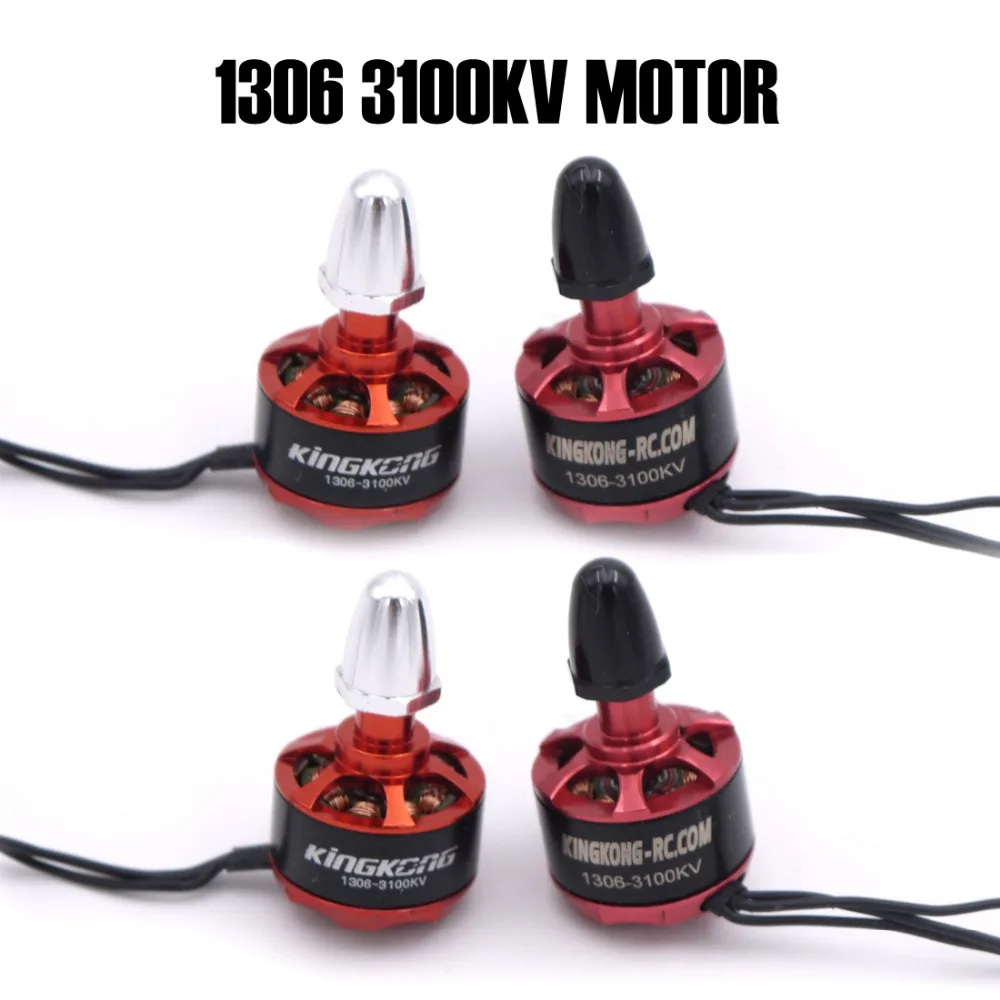 

4pcs/lot High Quality KINGKONG 1306 3100KV 2-4S Burshless Motor 2CW 2CCW for FPV Racer Drones RC Multicopter