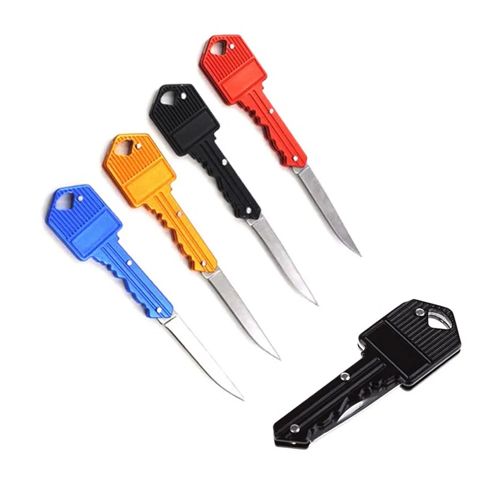 Keyring Ring Mini Key Knife Multi Fruit Blade Keychain Fold Pocket Box Package Camp Peeler Outdoor Letter Open peeling Survive