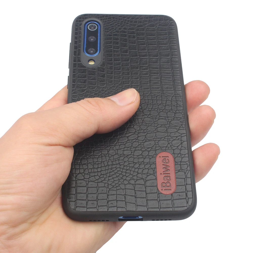 Чехол с крокодиловым узором для Xiaomi Mi 9 SE роскошный кожаный чехол из ТПУ и ПУ