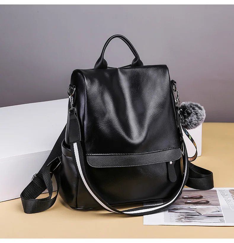Женский кожаный рюкзак с защитой от краж, большой коричневый Многофункциональный школьный рюкзак для девочек-подростков, женские дорожные рюкзаки mochila XA85H