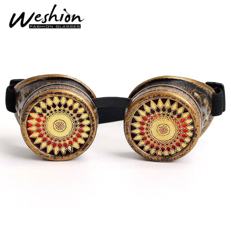 

2019 Steampunk Sunglasses Men Women Cosplay Party Gothic Goggles Women Retro Glasses Halloween Prop Vintage Eyewear