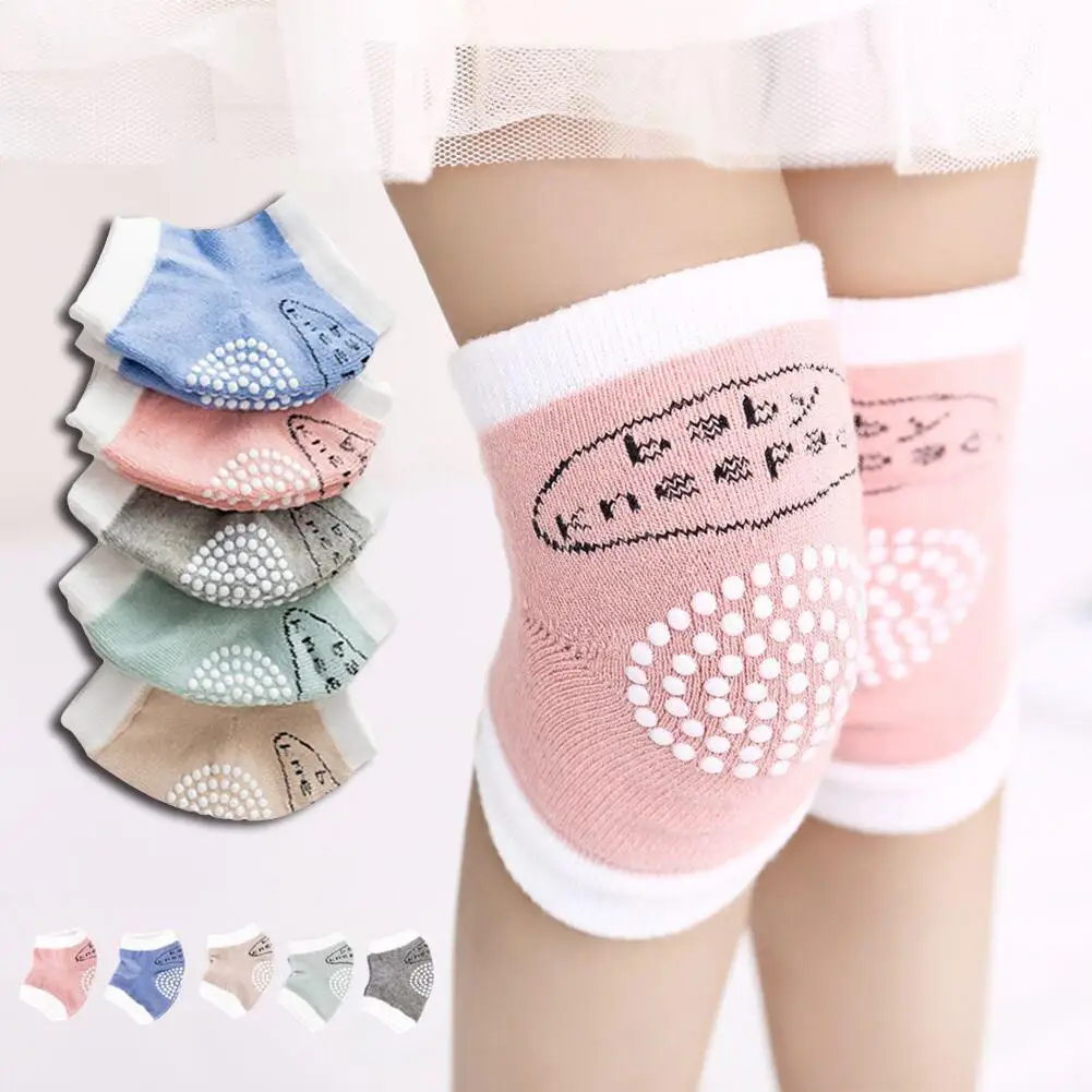 

1Pair Combed Cotton Baby Kids Knee Protector Breathable Crawled Kneepad Socks hot