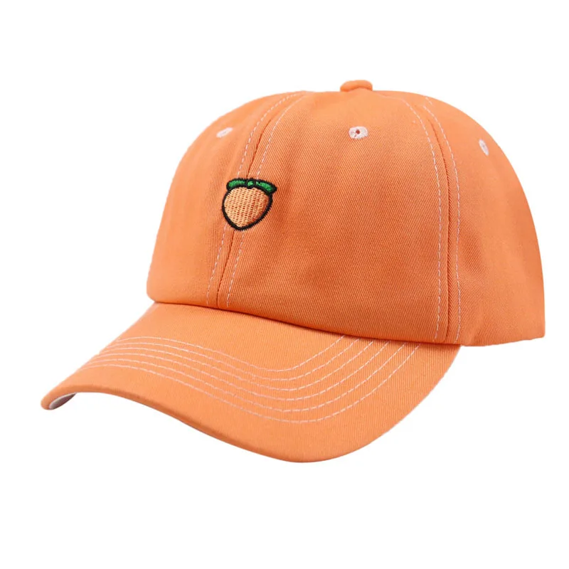 

Baseball Cap Women Men Hip Hop Dad Hat Cotton Fruit Orange Color Autumn Summer Adjustable Strap Curved Bill Outdoor Accessory