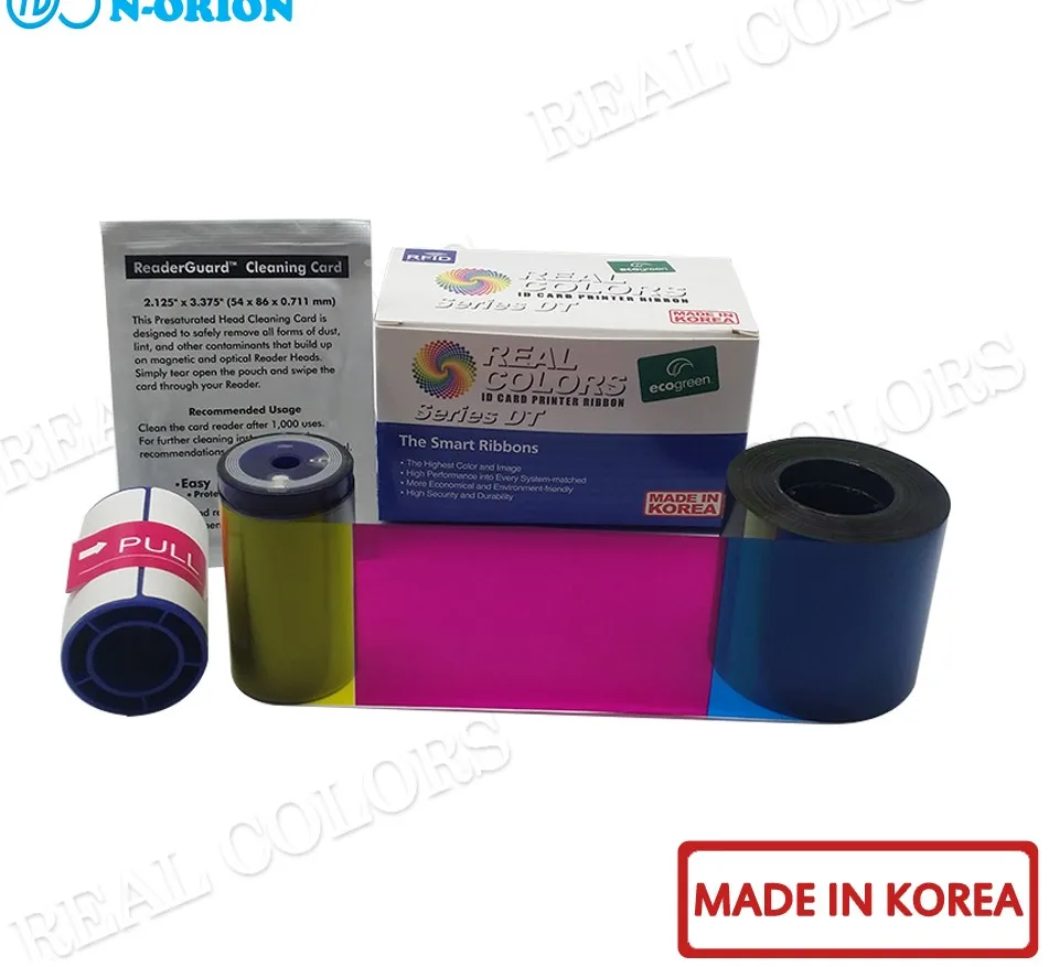 5Pieces Compatible Datacard CD800 Ribbon 535000 003 YMCKT 500 Images