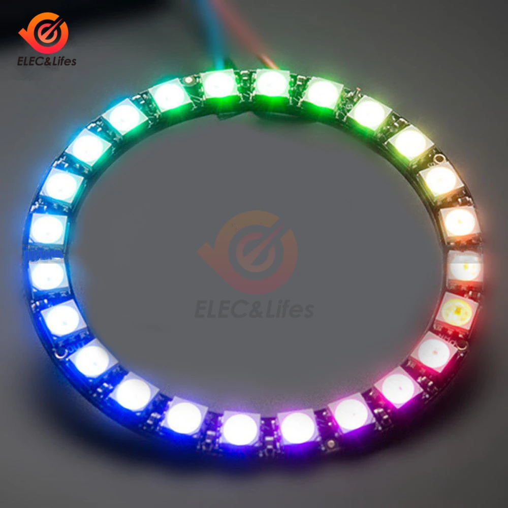 WS2812B цветной RGB светодиодный ленточный модуль 24 бит светодиода WS2812 5050 кольцевой