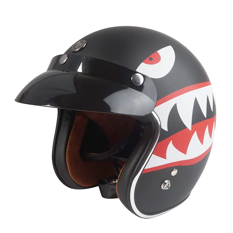 Винтаж TORC T50 Route 66 moto rcycle шлем 3/4 открытый шлем крутой череп moto casco moto cicleta Capacete DOT утвержден - Цвет: 9