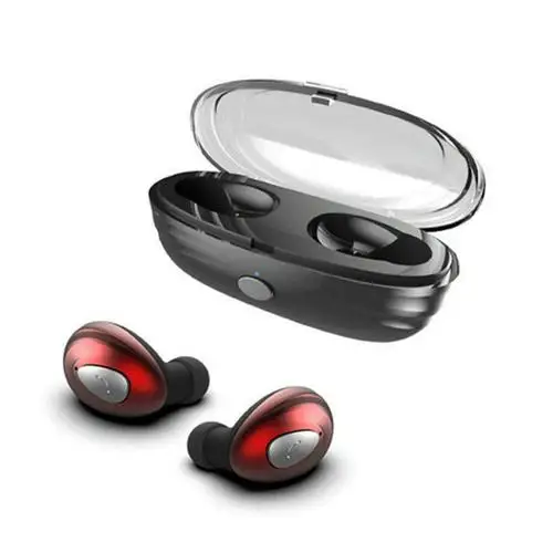 K3 TWS In-Ear Bluetooth V5.0 спортивная Гарнитура беспроводной мини-наушник 3D стерео наушники HIFI гарнитура для iOS Android телефонов - Цвет: Красный