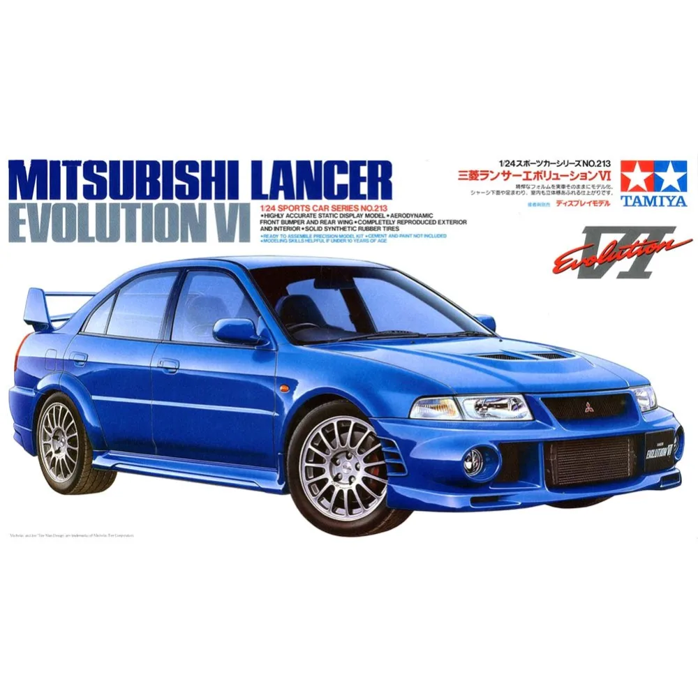 

Tamiya 24213 1/24 Lancer Evolution VI Scale Assembly Car Model Building Kits oh rc toy