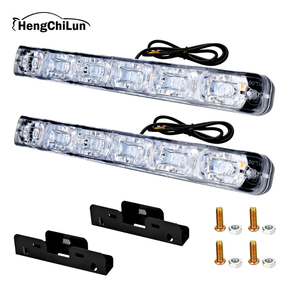 

1 Pair DRL LED Car Daytime Running Lights 6 LEDs DC 12V Auto Fog Light Driving Lamps Car-syling Super Bright For W211 W221 W220