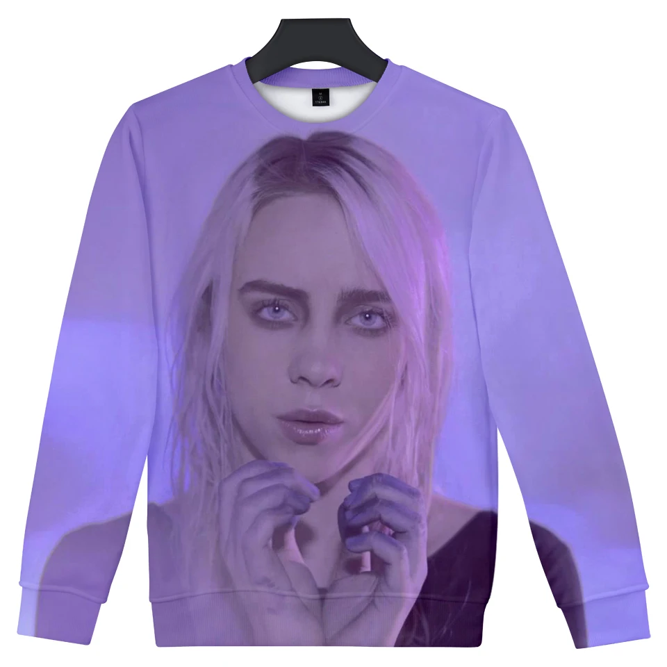  2019 3D Billie Eilish Print Women/men Clothes 2019 Hot Sale Casual Harajuku Cool summer Hoodies Swe