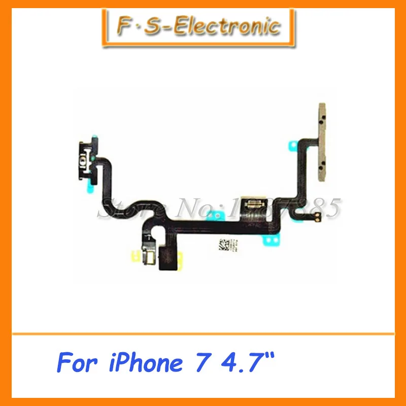 1pcs Power Flex Cable for iPhone 7 4.7'' with Volume Button Mute Switch