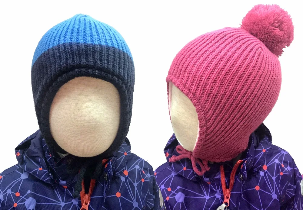 

Kids Hat with Fleece lining winter warm cap 1405