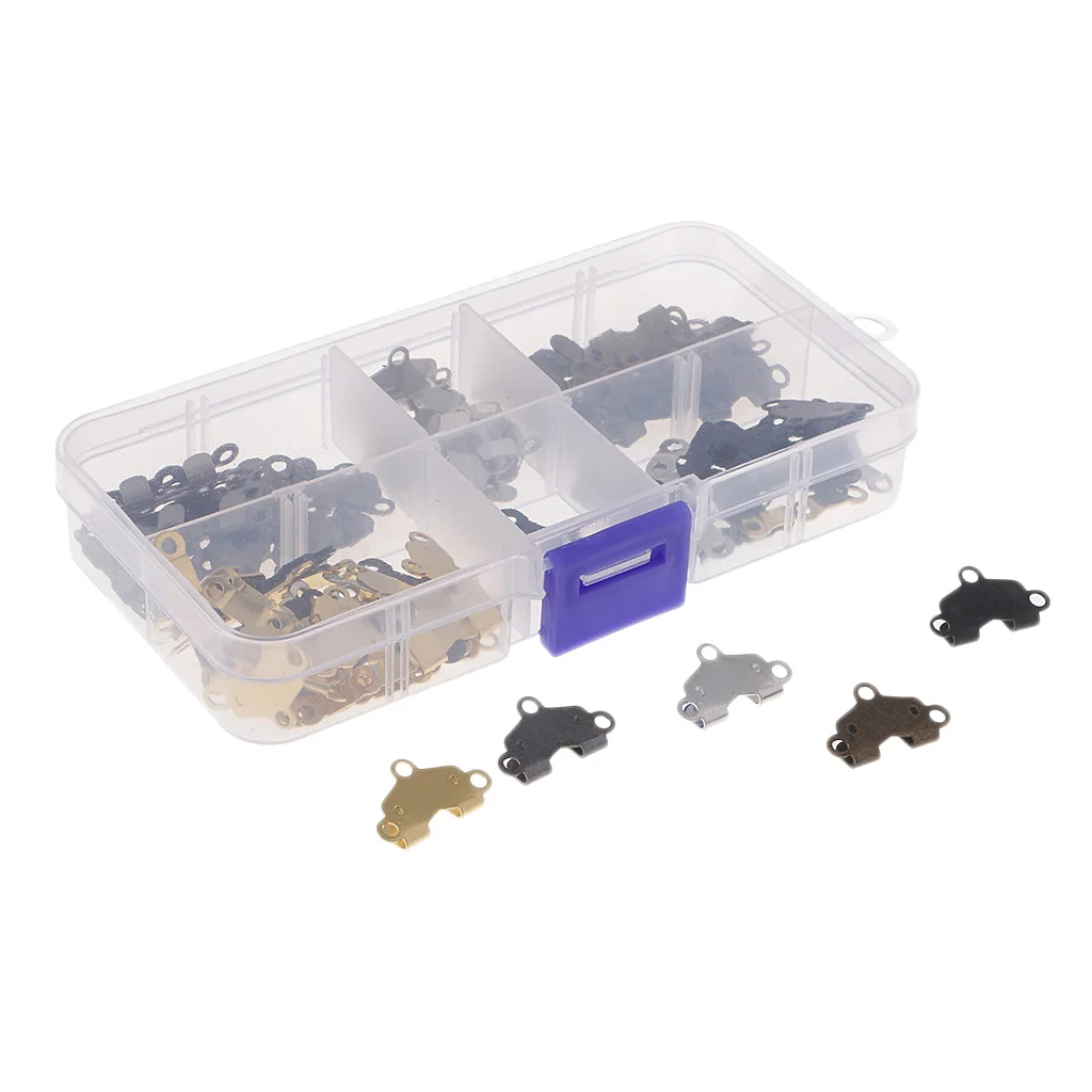 50 Sets 5 Colors Metal Sew-on Hooks and Eyes Closures for Trousers Skirt Dress Suits